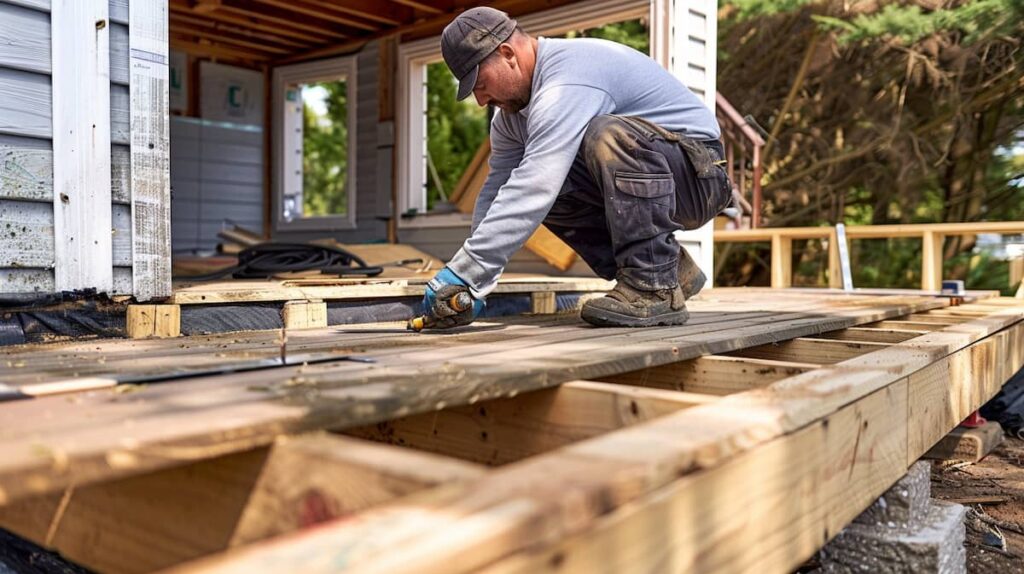 construction d'une terrasse en bois